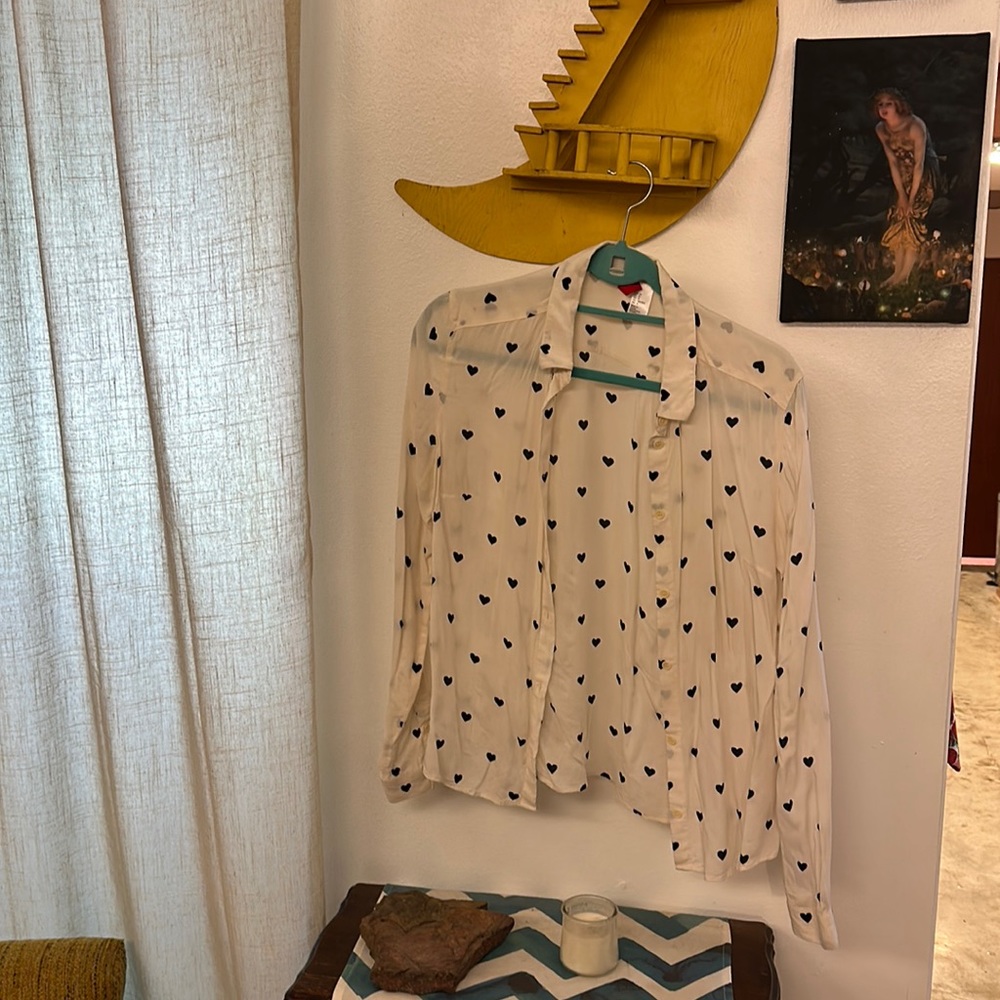Heart Print Blouse